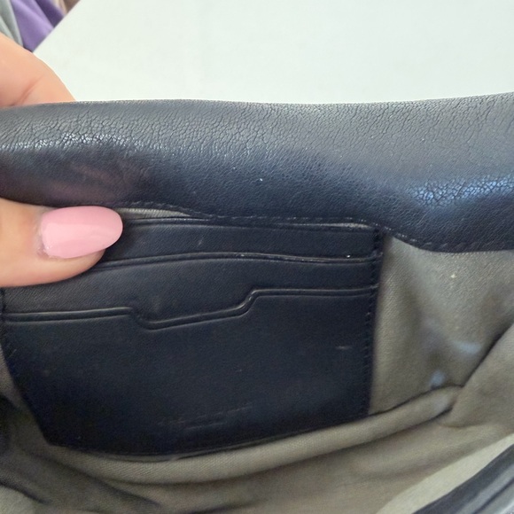 Rag and Bone Grommet Stylish Black Shoulder Bag w/ chain - Picture 9 of 13